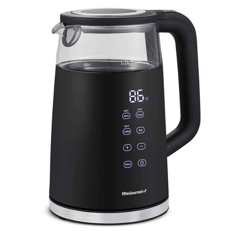 Elite EKT8717 Black 1.7L Double Wall Cool Touch Electric Kettle