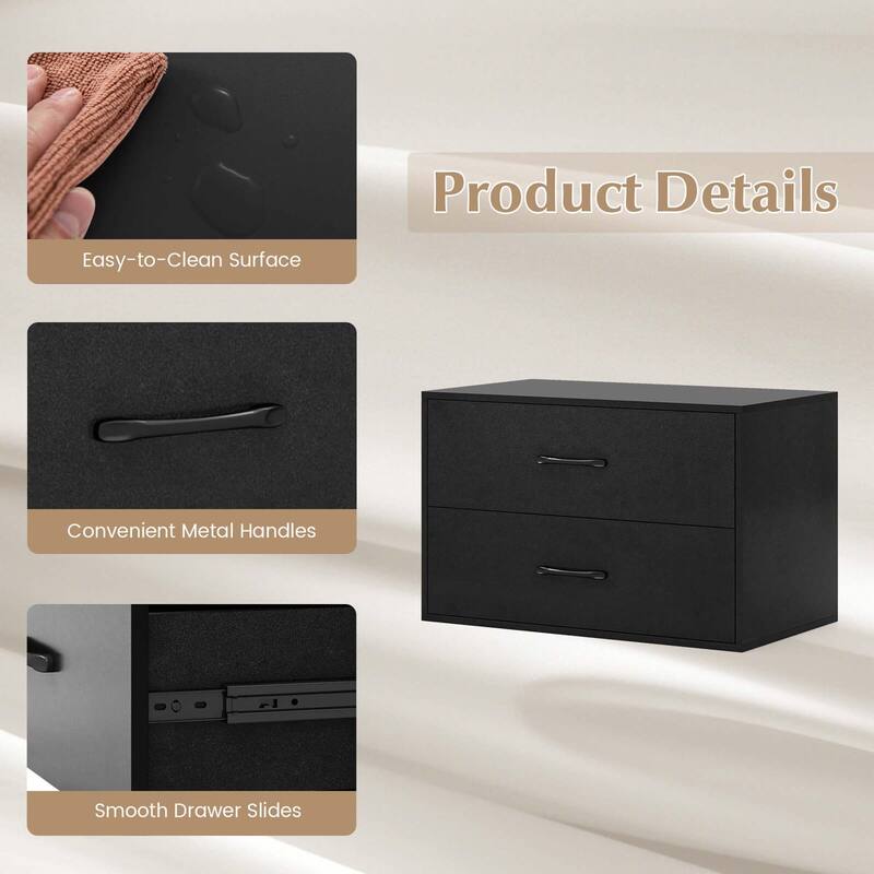 Costway 2-Drawer Dresser Stackable Horizontal Storage Organizer - See Details