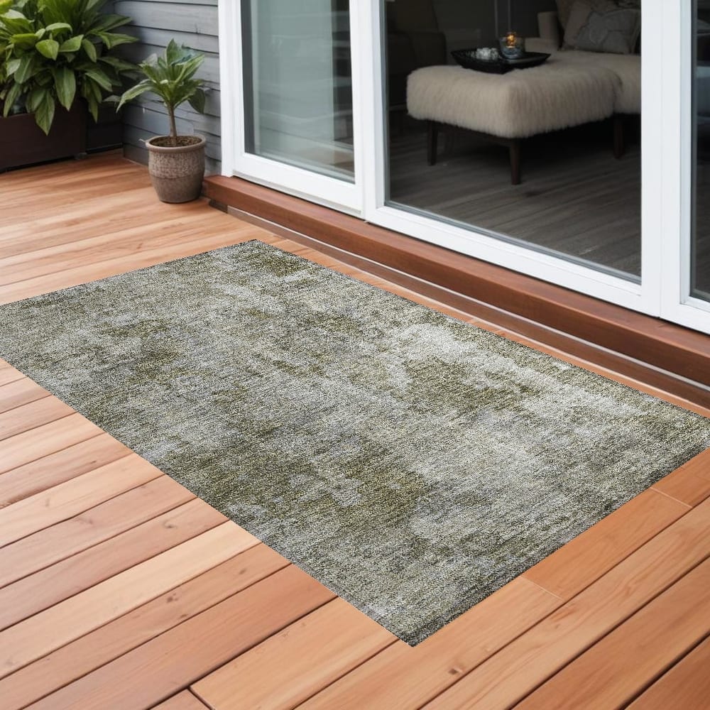 Allus Unique Abstract Weather Resistant Timeless Fusion Outdoor Rug