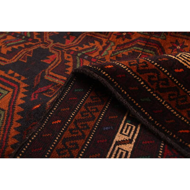 ECARPETGALLERY Hand-knotted Teimani Black, Red Wool Rug - 3'10 x 5'10