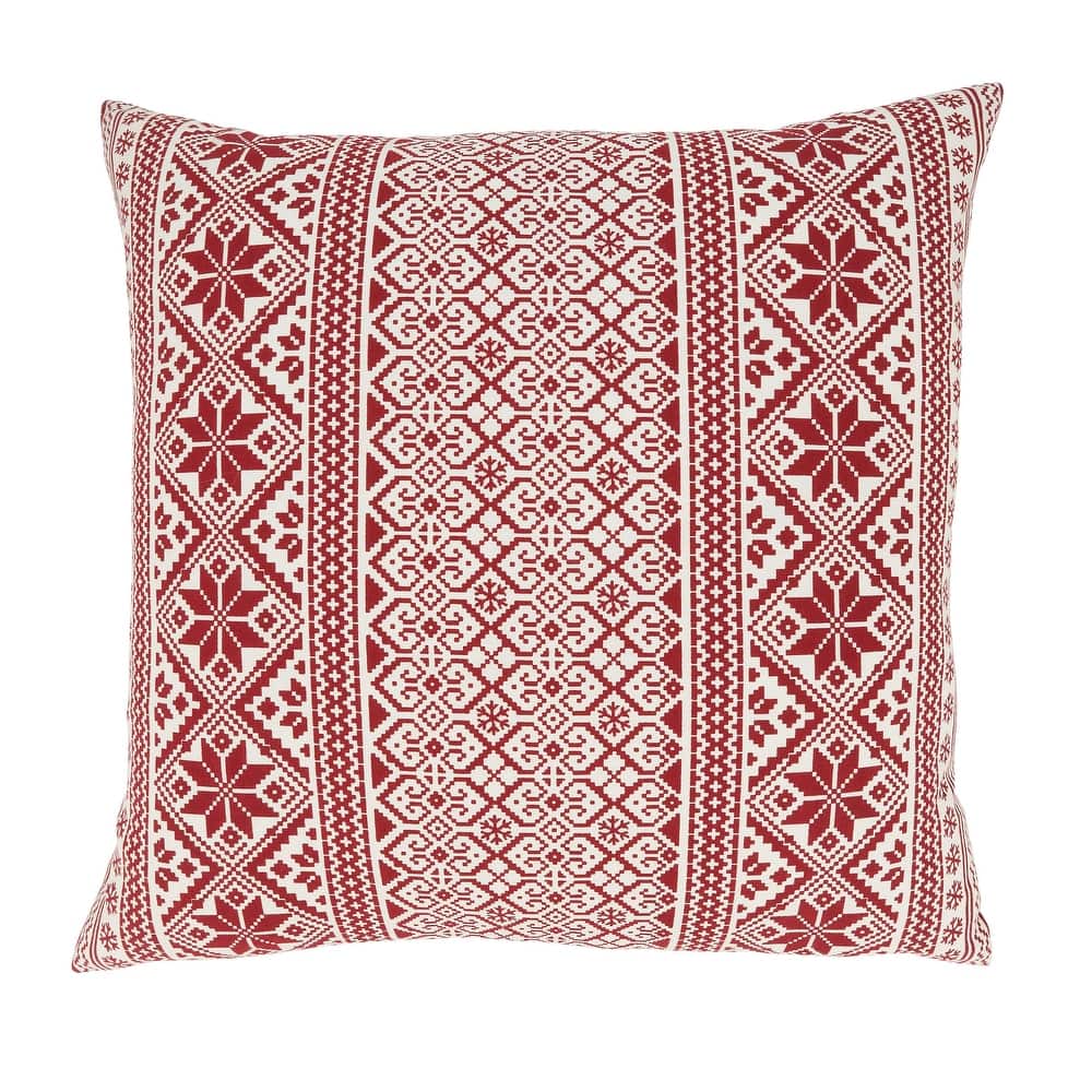 Yuletide Joy Christmas Pattern Throw Pillow