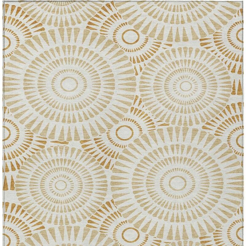 HomeRoots Geometric Transitional Rectangle Outdoor Rug