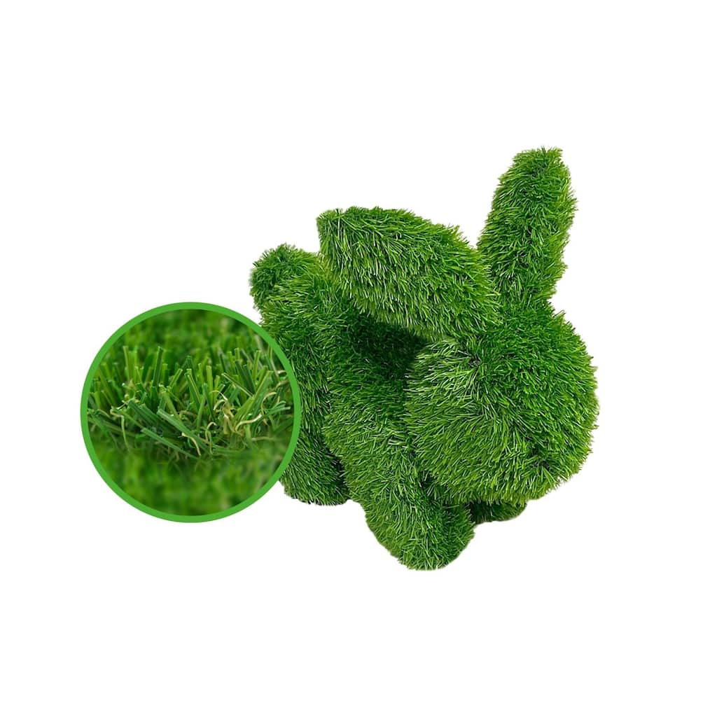 Artificial Lying Rabbit Outdoor Garden Turf Topiary - 27"