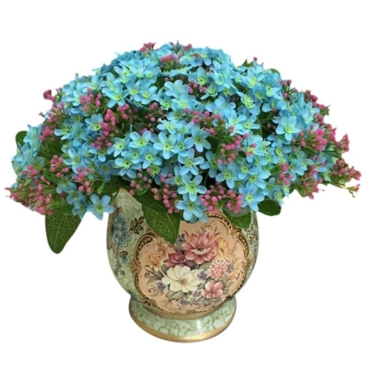UK/_ 1 BOUQUET 72 HEADS ARTIFICIAL FAUX SILK FLOWERS HOME WEDDING PARTY DECOR SMA