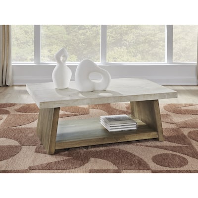 Signature Design by Ashley Brendalhouse Brown/Gray Coffee Table - 47.75" W x 28.13" D x 18" H