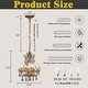 preview thumbnail 10 of 16, 4/6-Lights Vintage Small Candlestick Crystal Chandelier in Antique Gold