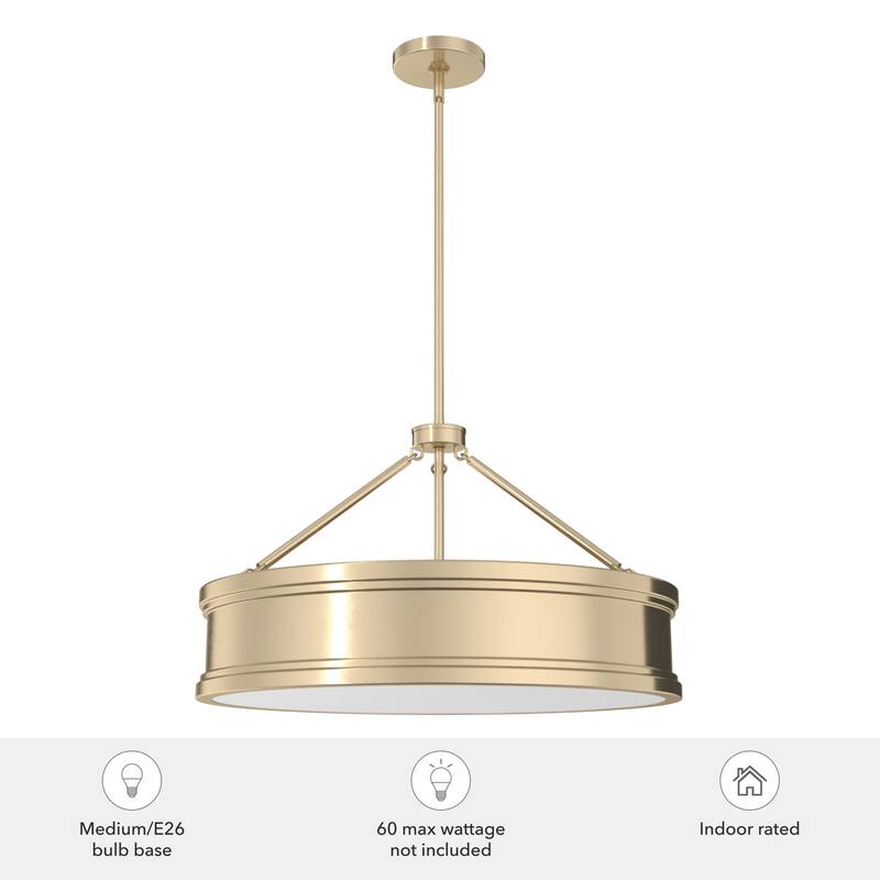 Hunter Capshaw Modern Drum Pendant - Dining Room, Entry, Kitchen Island - Contemporary, Transitional