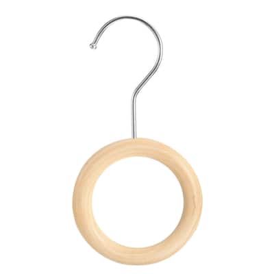 Scarf Ring Hanger Wooden Circle Scarf Holder Hook
