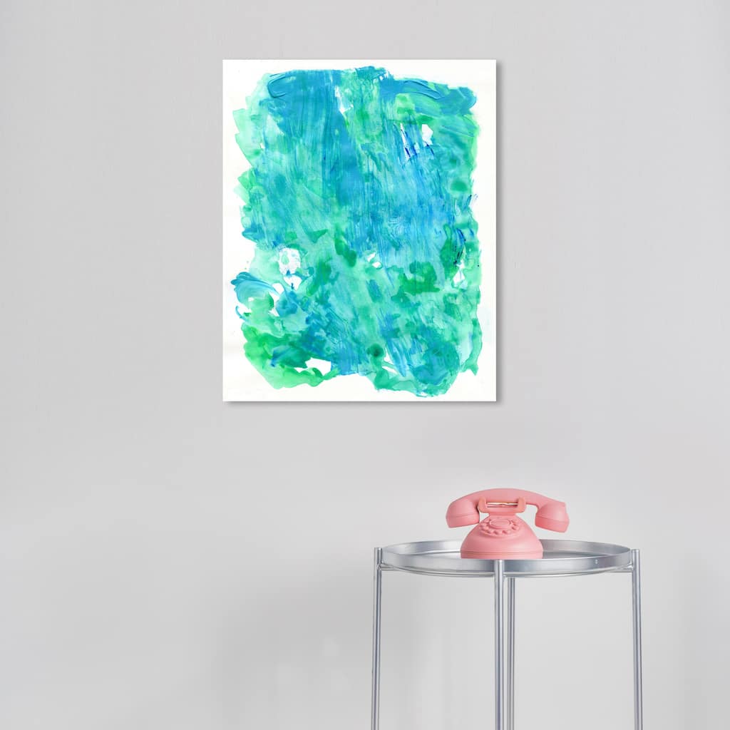 Wynwood Studio Abstract More Underwater Blue and Modern & Contemporary Wall Art Canvas Print