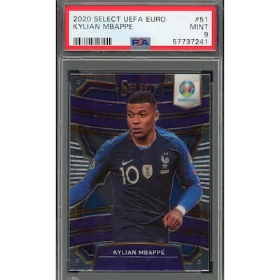 Kylian Mbappe 2020 Panini Select UEFA Euro Soccer Card #51 Graded PSA 9 - 8'6" x 11'6"