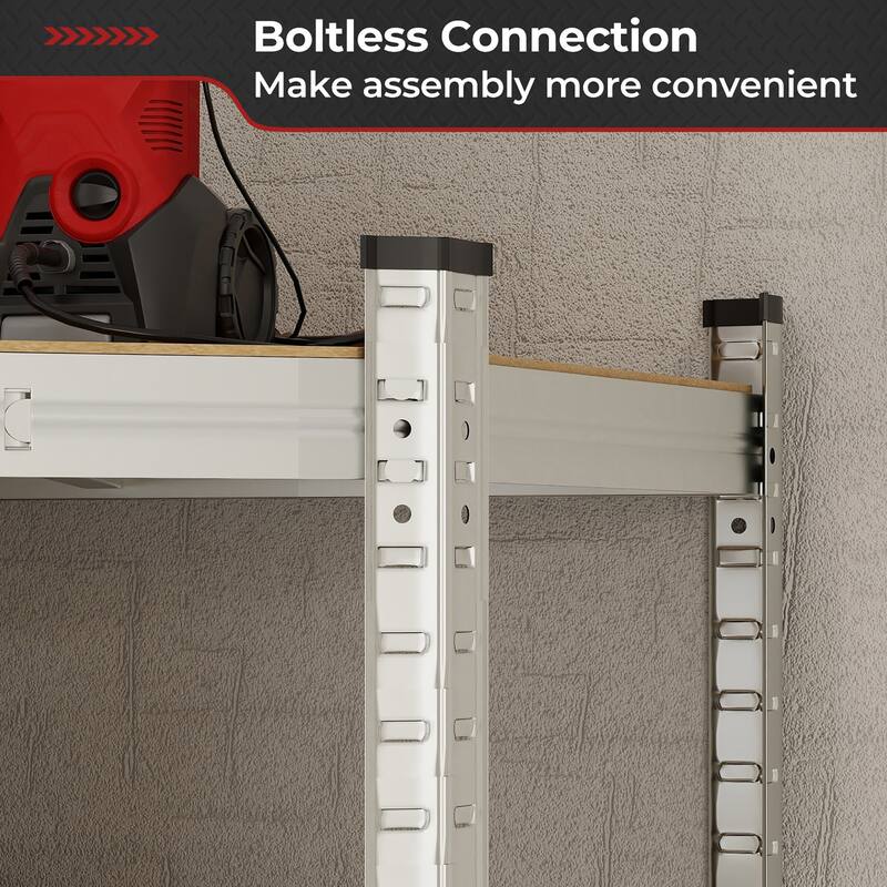 Gymax 2PCS 4-Tier Adjustable Garage Storage Utility Rack Corner