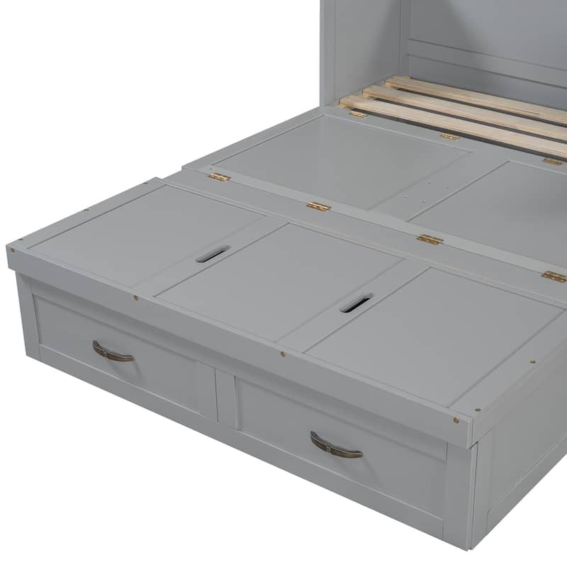 Space-Saving Murphy Bed with USB Ports and Large Drawers