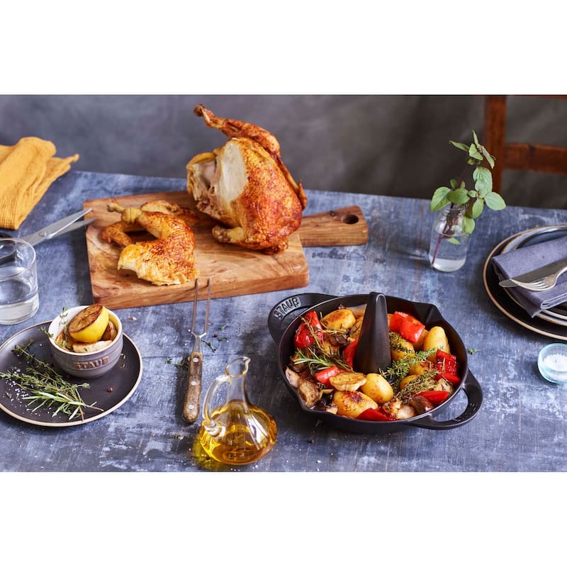 STAUB Cast Iron 9.5-inch Vertical Chicken Roaster
