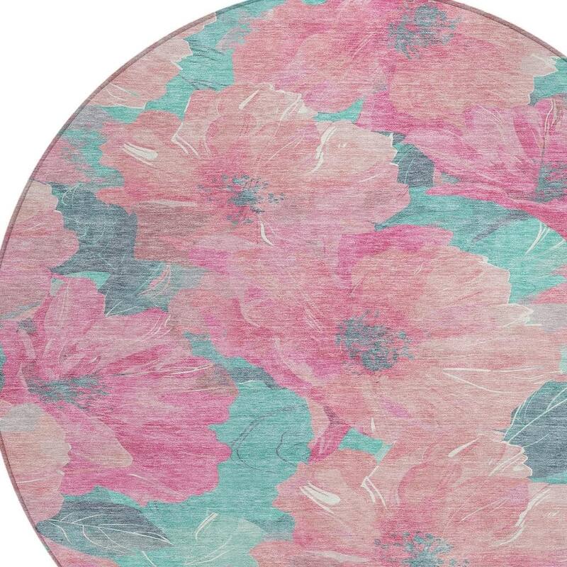 HomeRoots Floral Transitional Rectangle Outdoor Rug