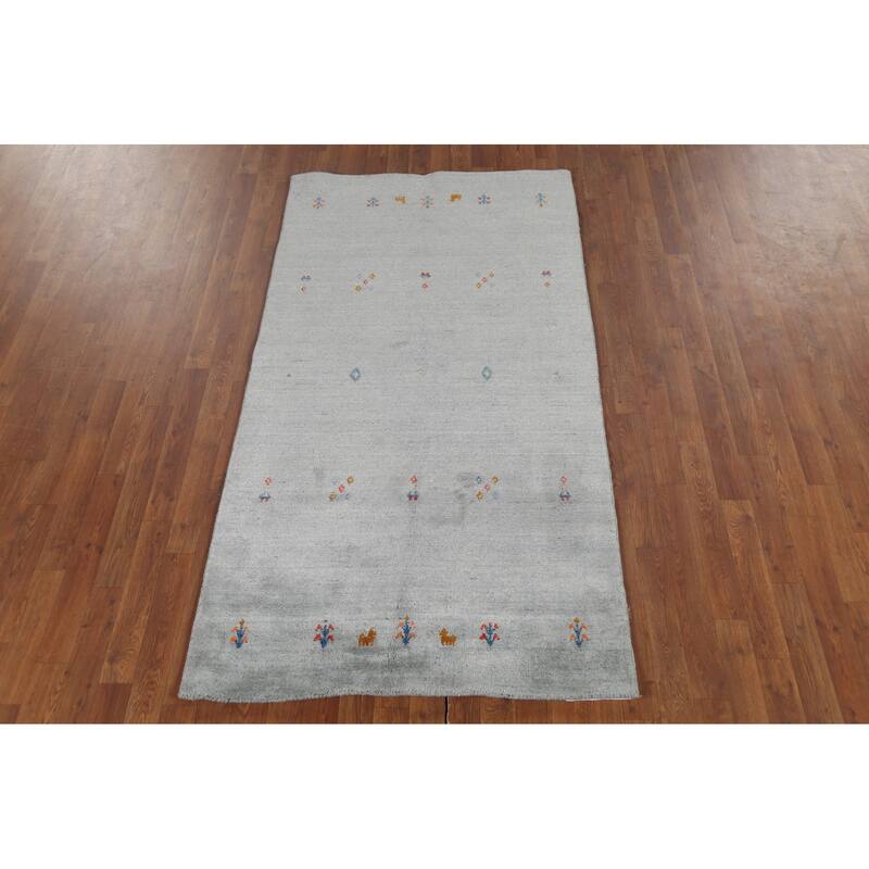 Gabbeh Oriental Area Rug Handmade Wool Carpet - 3'6"x 6'6"
