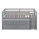 preview thumbnail 4 of 10, Twin Size Loft Bed with Retractable Writing Desk and 4 Drawers, Wooden Loft Bed with Lateral Portable Desk and Shelves
