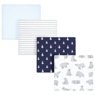 Hudson Baby Infant Boy Cotton Flannel Receiving Blankets, Bear Poses, One Size - Bear Poses - One Size