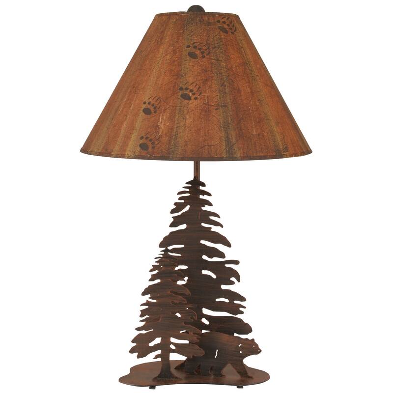 Rustic Iron Nature Scene with Trees - Bear Forest