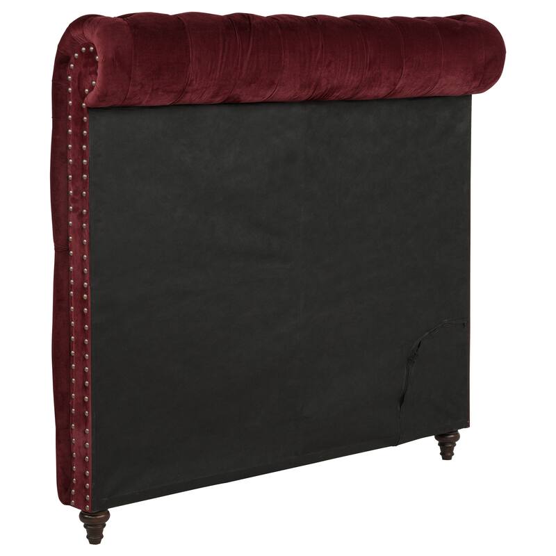 Devon 57-inch Upholstered Headboard Wine Red