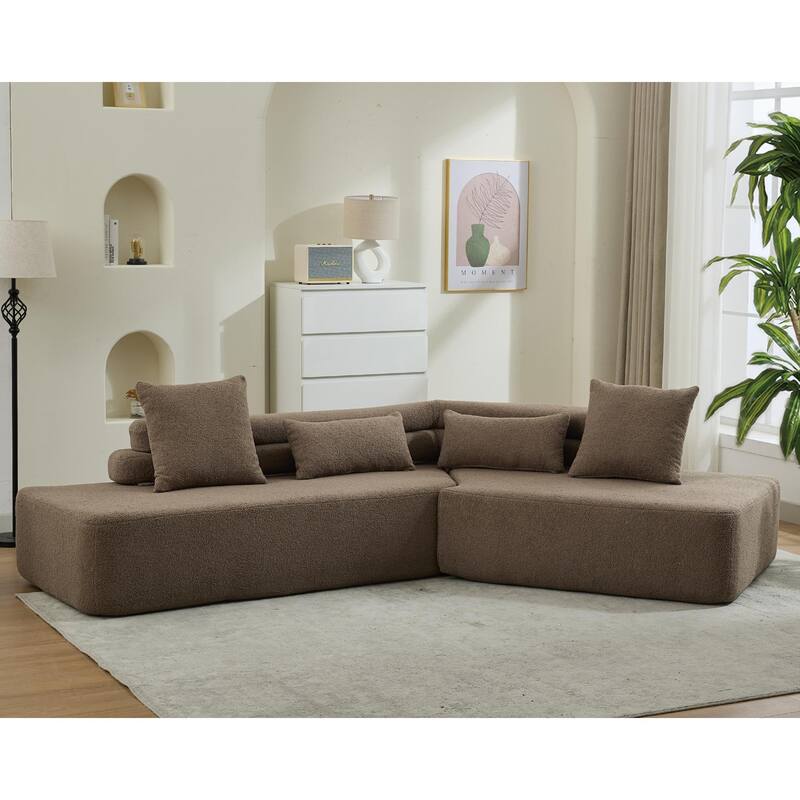 128"Minimalist Cloud Sectional Couch