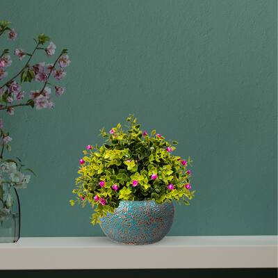 Terra Glazed Ceramic Bowl Planter