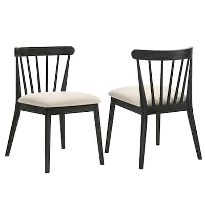 2 Pieces Set Dining Side Chair Rustic Modern Farmhouse Design Retro Design Easy to Assembly