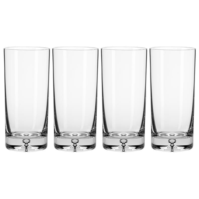 Majestic Gifts Inc. Glass Highball Tumblers-Bubble In Base 12oz-Set/4