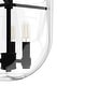 preview thumbnail 6 of 5, Hunter Sacha 3-Light Semi-Flush Mount Ceiling Light w/ Clear Glass - Entry, Dining Room, Kitchen Table - Modern, Low-Profile