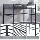 preview thumbnail 14 of 31, Metal Loft Bed Twin, Loft Bed Frame with Guard Rails and Flat Ladder