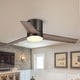 preview thumbnail 61 of 74, 48 inch Modern 3-Blade Wooden Flush Mount Ceiling Fans with Light and Remote Oil-rubbed Bronze