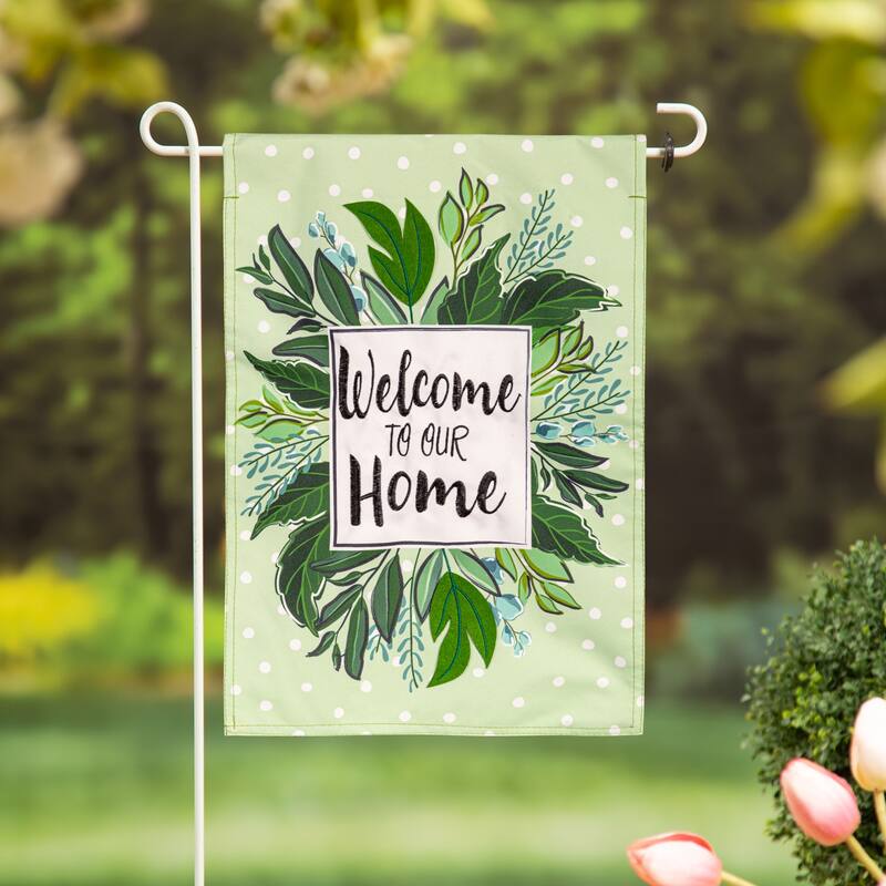 Welcome to Our Home Linen Garden Flag