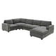 preview thumbnail 11 of 38, Irregular Corner U Shaped Sectional Sofa,Chenille Couch Set with Oversized Chaise