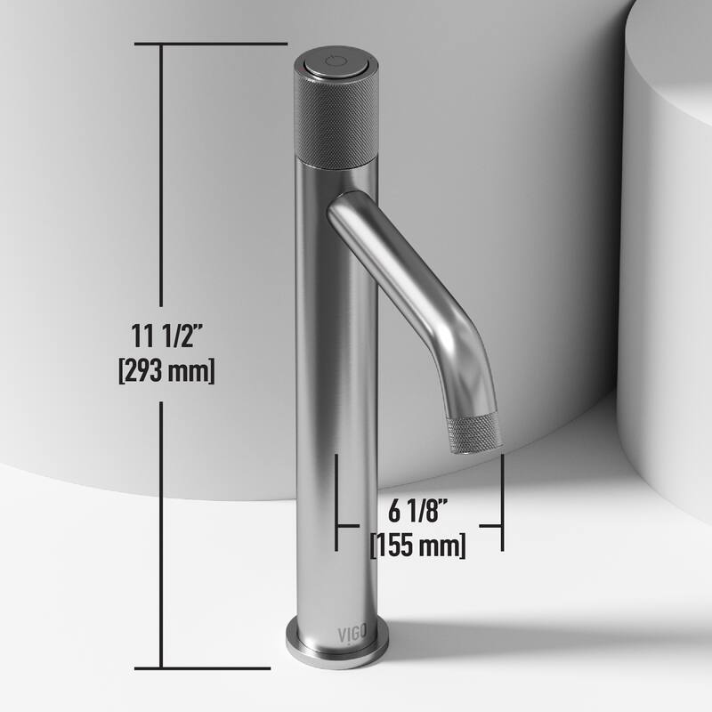 VIGO Cadman 21"L x 14"W Concrete Vessel Sink and Apollo 12"H Faucet Set
