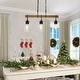 preview thumbnail 12 of 12, Farmhouse Rustic 3-light Linear Chandelier Clear Glass Island Lights for Dining Room