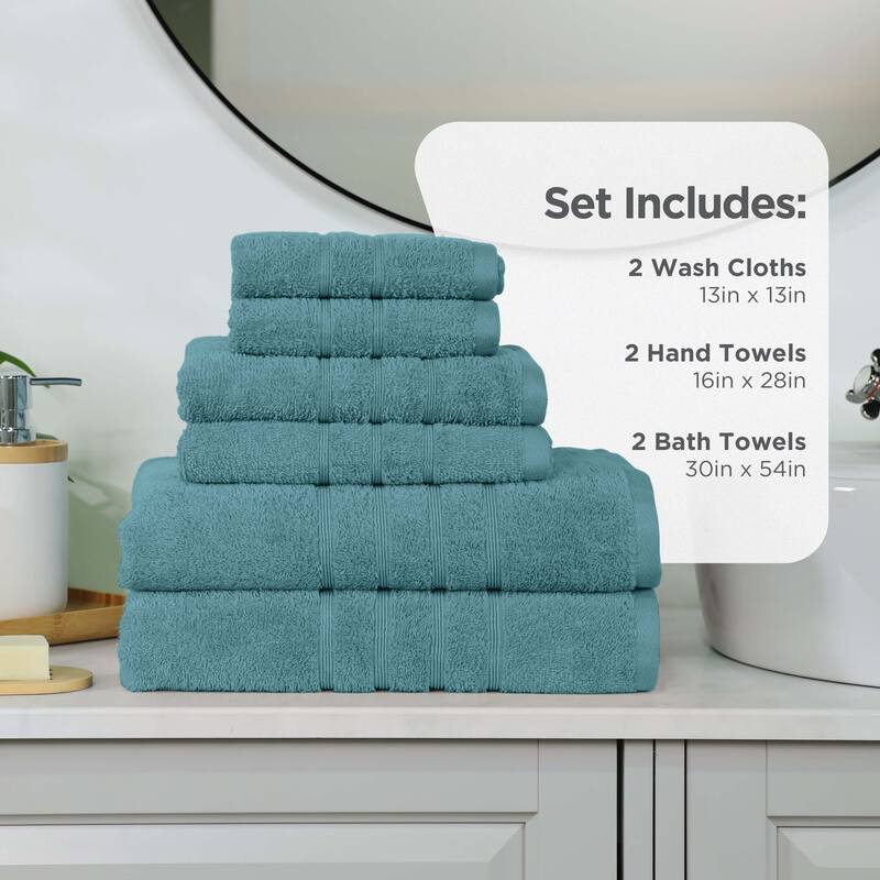Martex Ultimate Performance Cotton Low-Lint Soft Absorbent Towel Set