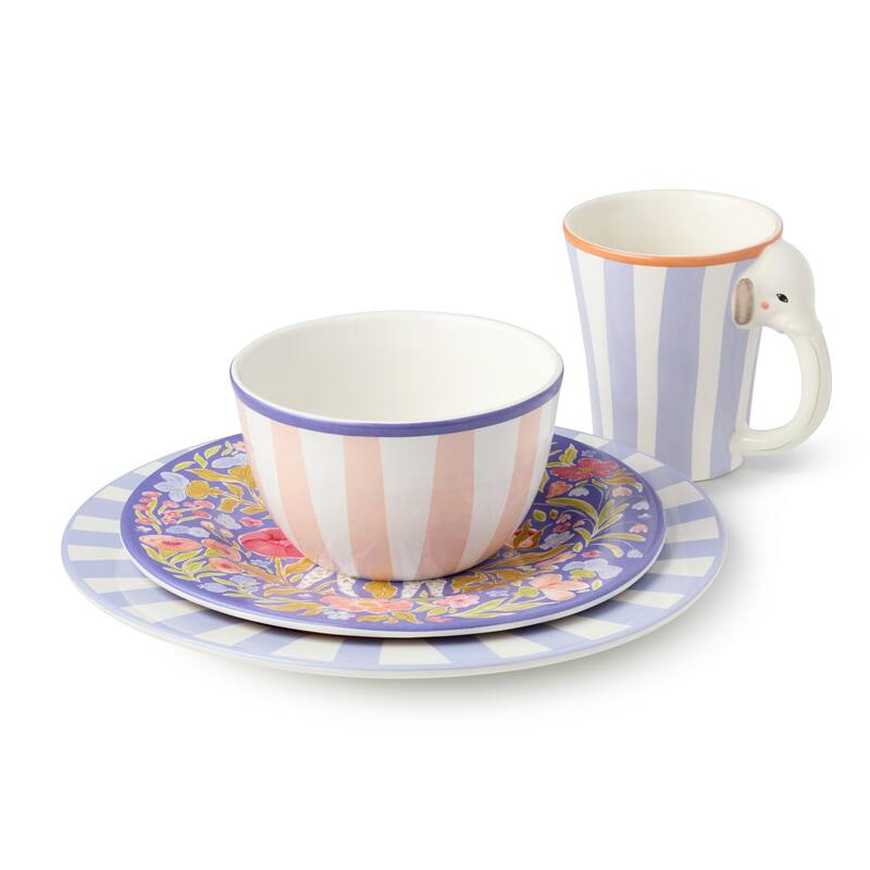 Certified International Menagerie 16 Piece Dinnerware Set, Service for 4 - 11.00"L x 11.00"W x 1.00"H