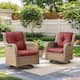 Option Yellow Wicker Red Cushion