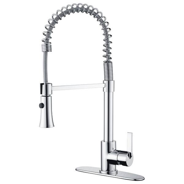 slide 2 of 31, UltraFaucets Euro Collection Spring Spout Kitchen Faucet With Pull-Down Spray