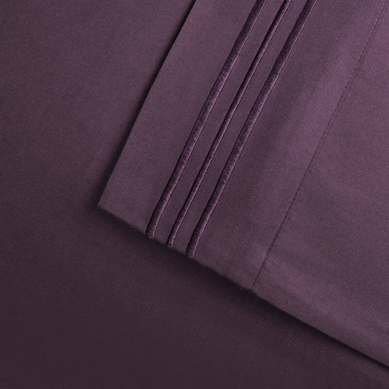 Superior Wrinkle-resistant Embroidered Microfiber Deep Sheet Set