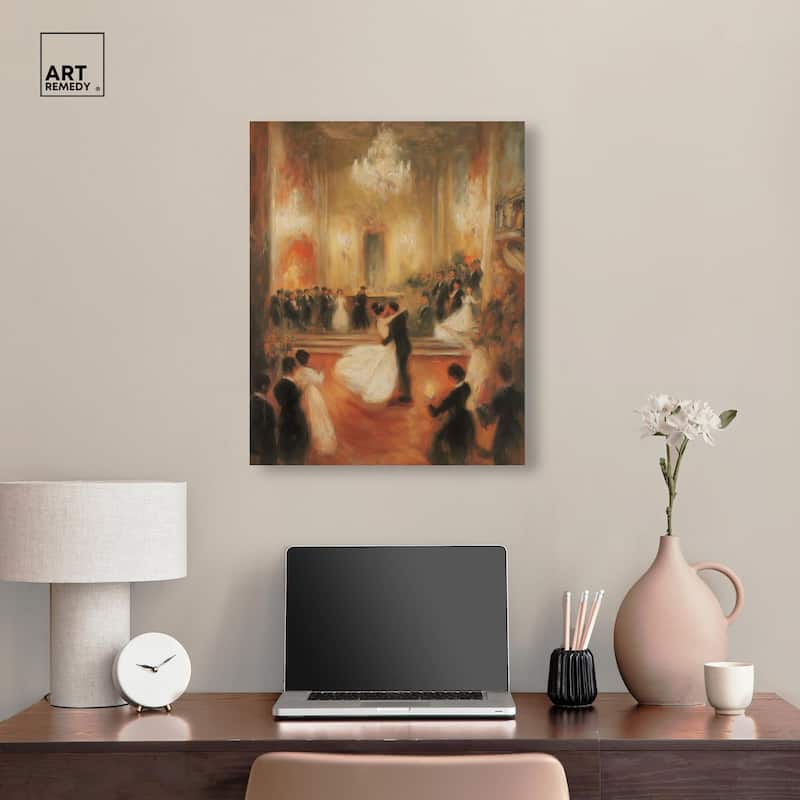 Ballroom Dance Canvas by Art Remedy, Gallery Wrapped