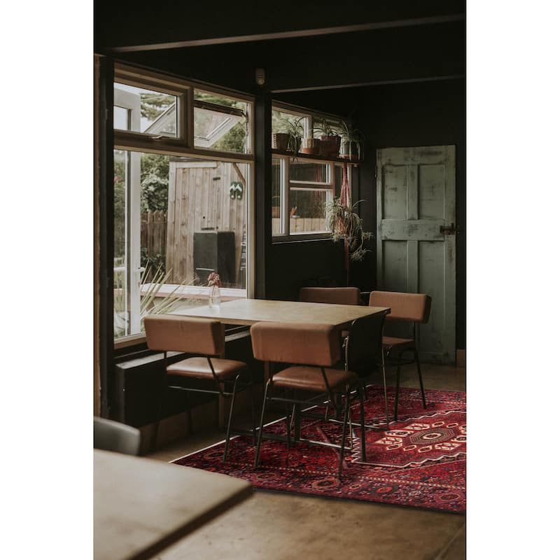 ECARPETGALLERY Hand-knotted Anatolian Vintage Black, Red Wool Rug - 5'2 x 9'1