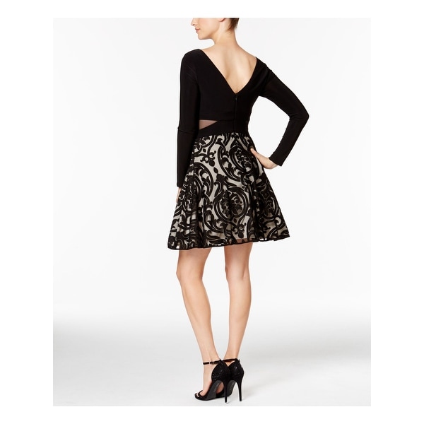 xscape long black dress