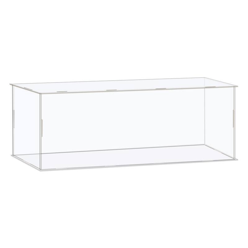 Display Case Box Acrylic Box Transparent Showcase 41x11x16cm for Collectibles