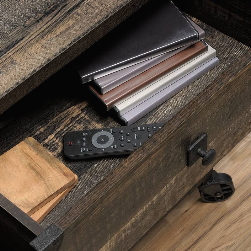 Wood TV Stand for TVs up to 52" with Smooth-Gliding Drawers, Brown - 49.13" W x 21.26" D x 28.74" H