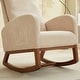 preview thumbnail 25 of 75, Upholstered Rocking Chair Nursery Chair with High Back and Side Pocket