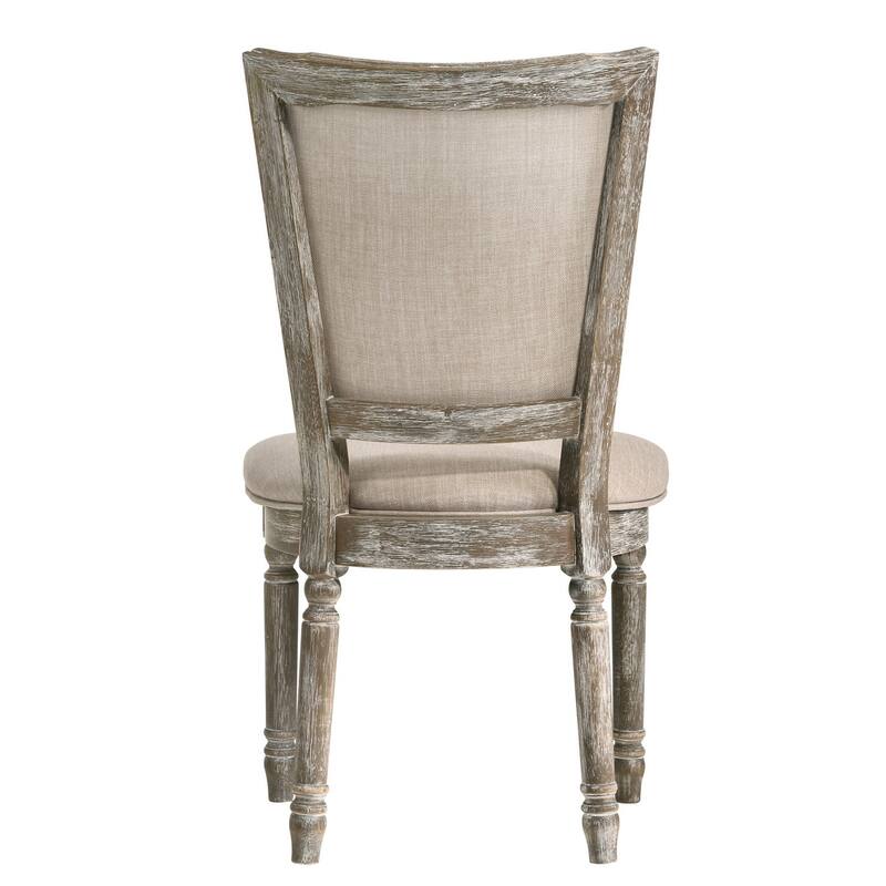 HomeRoots Set of Two Gray Upholstered Fabric And Solid Wood Dining Side Chairs - 21.00 in. x 38.00 in. x 25.00 in.