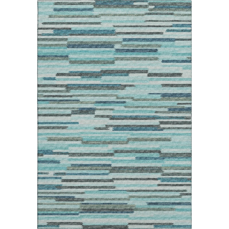 Premium Washable Super Soft Contemporary Stripes Mayfield Rug
