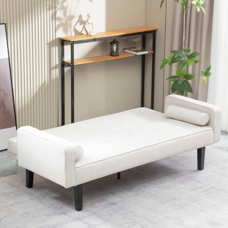 Futon Sofa Bed Convertible Couch Bed with Armrests
