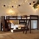 preview thumbnail 2 of 44, 3 IN 1 Twin over Full L-Shaped Bunk Bed with Ladder, Staircase and 3 Drawers