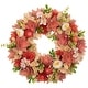 preview thumbnail 2 of 3, Artificial Mini Thistle Flowers Wooden Spring Wreath - 14" - Pink and Cream